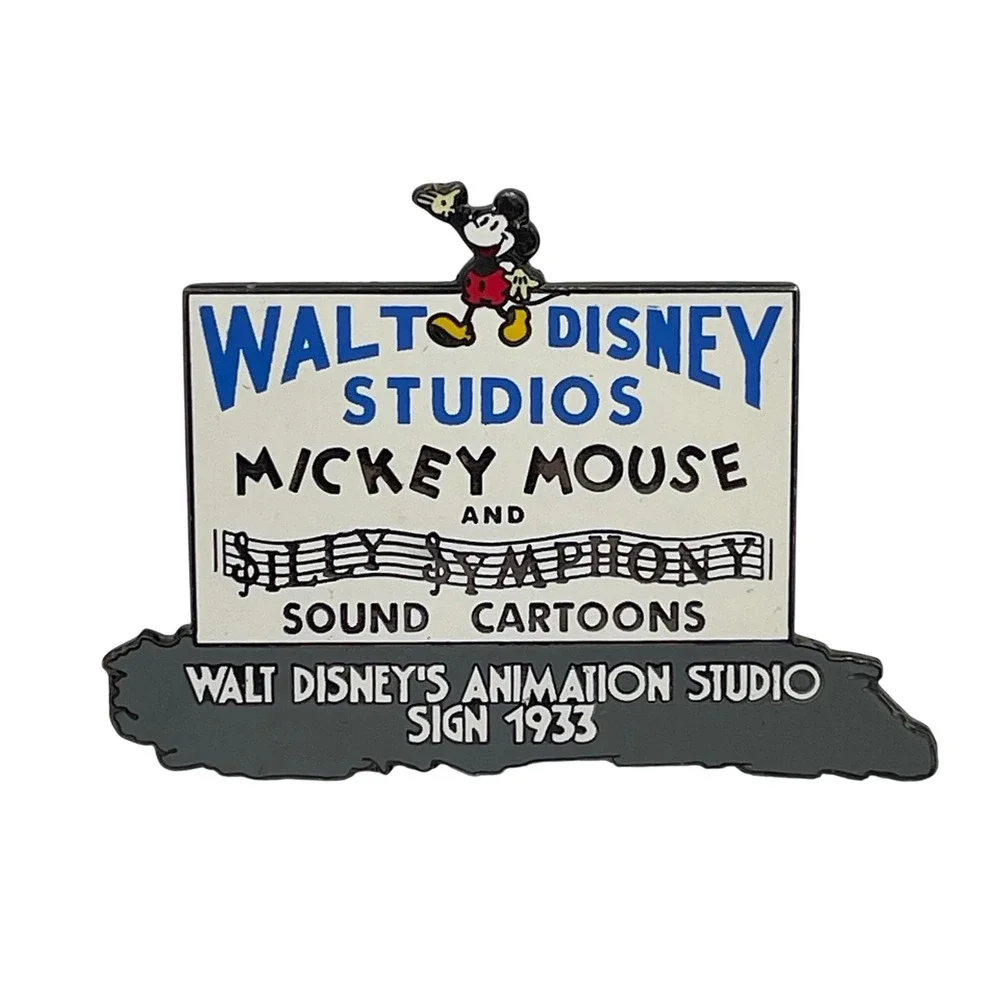Disney Mickey Mouse Silly Symphony Sound Cartoons 1933‎ Studio Sign Pin LE 5000
